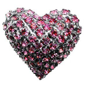 Swarovski Crystals Heart Brooch/Pin -Dorothy Bauer